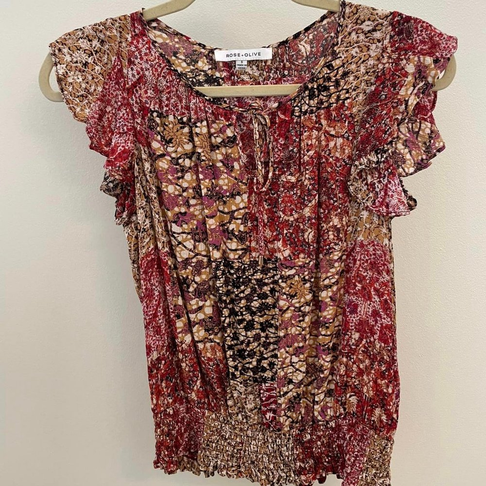 Rose and Olive Colorful Shirt